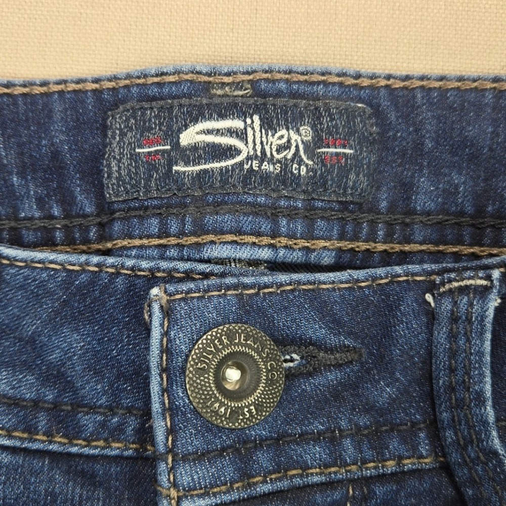 Silver Jeans Co Aiko Super Skinny Womens Dark Wash Denim Indigo 29x31 - Picture 6 of 11
